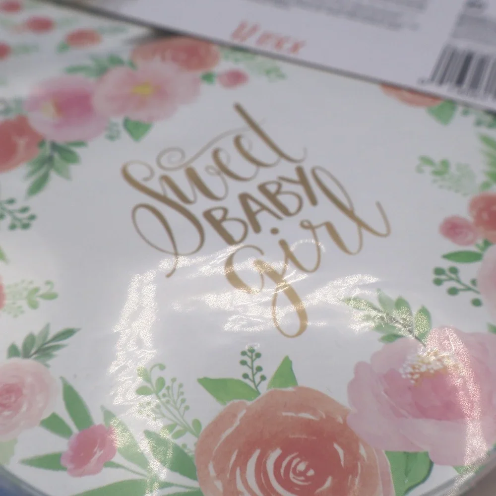 Sweet Baby Girl Swirl Decorations 12 Pcs Party Ceiling Hanging Lot of 3